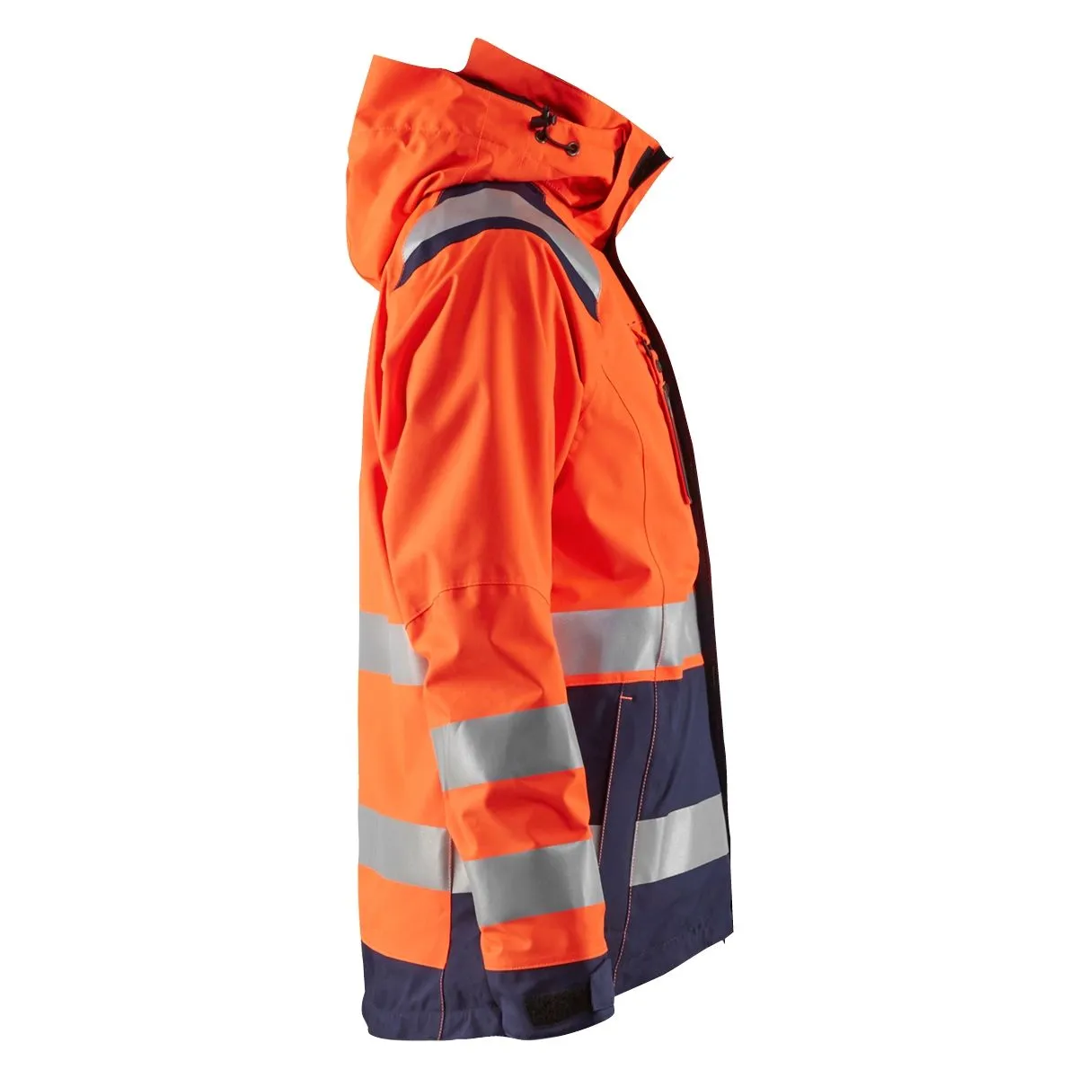 Ladies High Vis Shell Jacket 4904 High Vis Geel/Marineblauw - Blåkl&