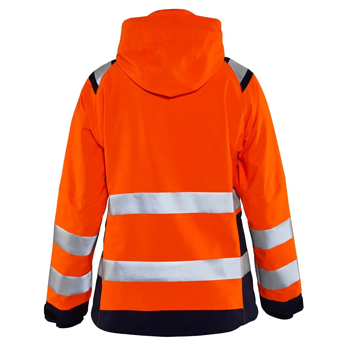 Ladies High Vis Shell Jacket 4904 High Vis Geel/Marineblauw - Blåkl&