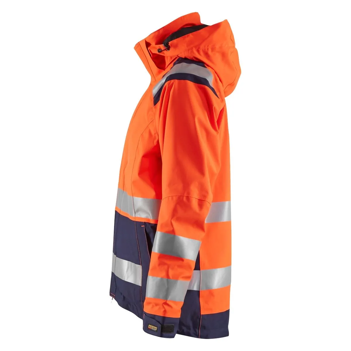 Ladies High Vis Shell Jacket 4904 High Vis Geel/Marineblauw - Blåkl&