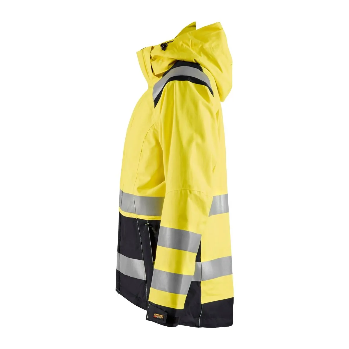 Ladies High Vis Shell Jacket 4904 High Vis Geel/Marineblauw - Blåkl&