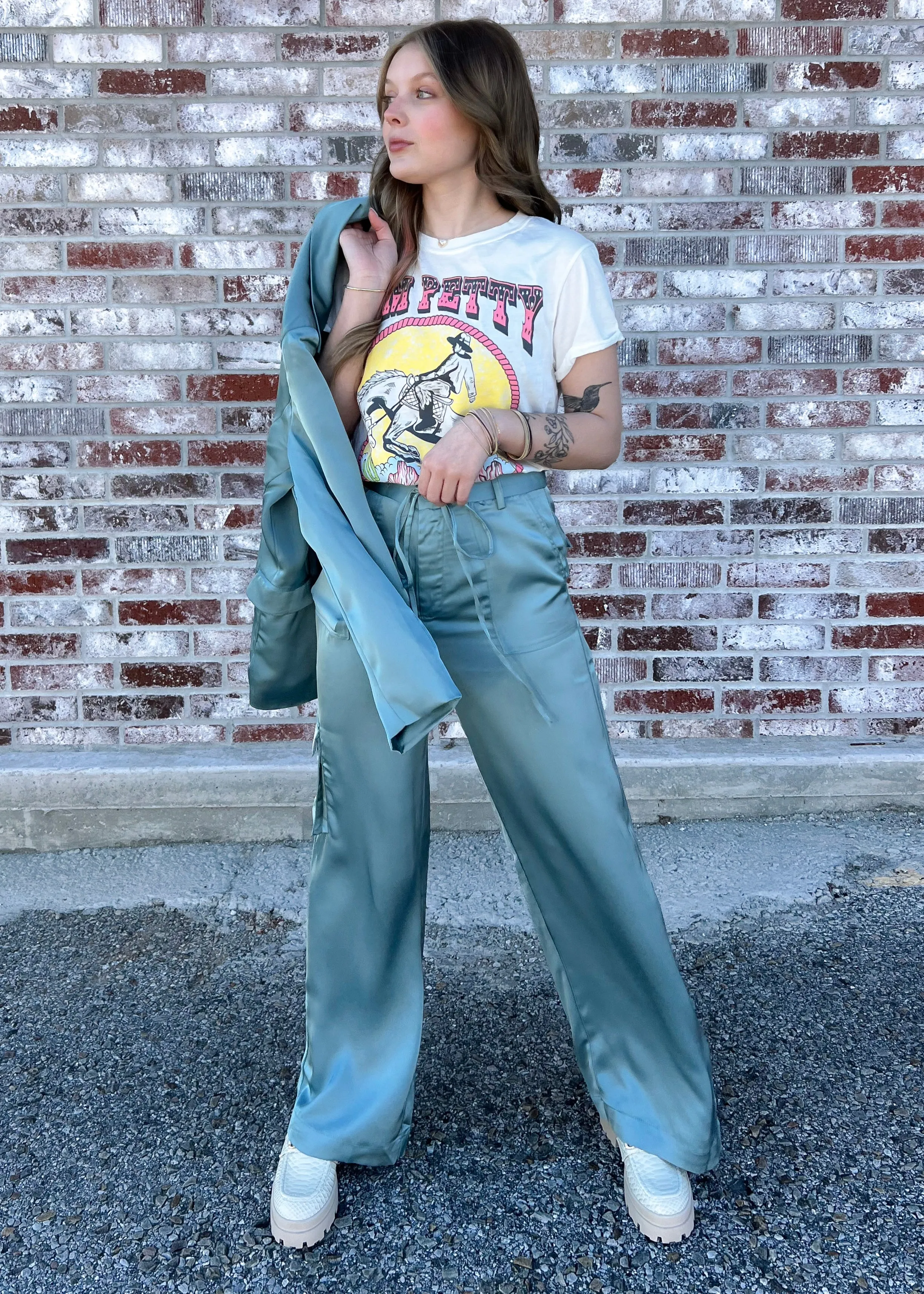 Lucca Iris Pant | Satin Teal