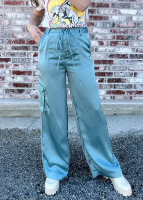 Lucca Iris Pant | Satin Teal