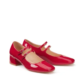 Mary Jane Ballet Pumps with Double Strap and Low Heel