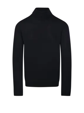 MEN ROBERTO COLLINA BLACK MERINOS WOOL SWEATER