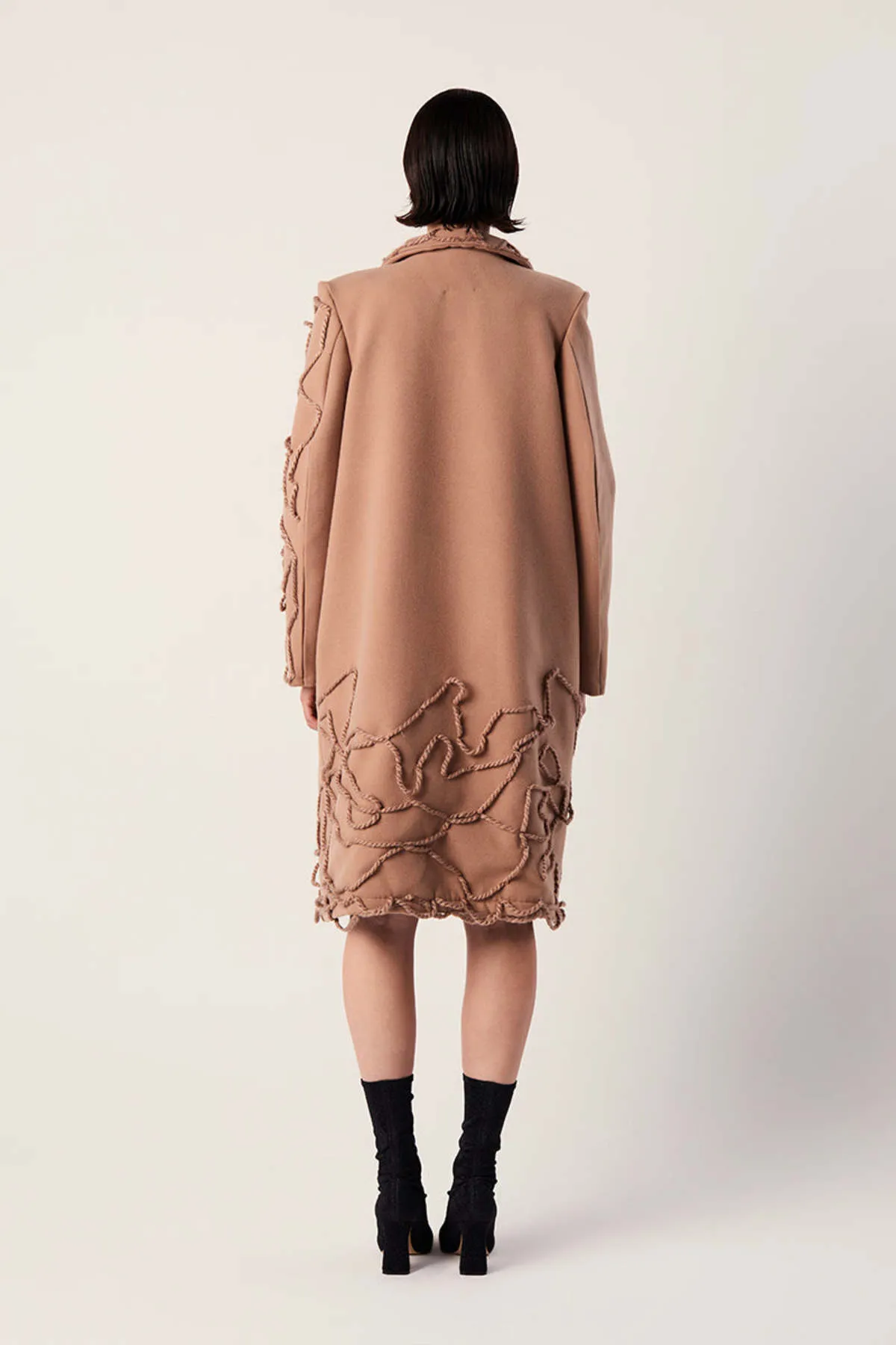 Midi Wool Coat - Beige