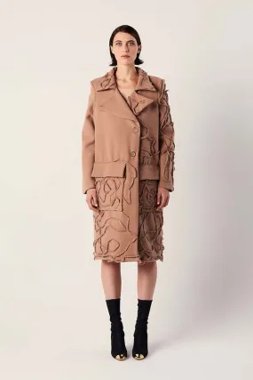 Midi Wool Coat - Beige