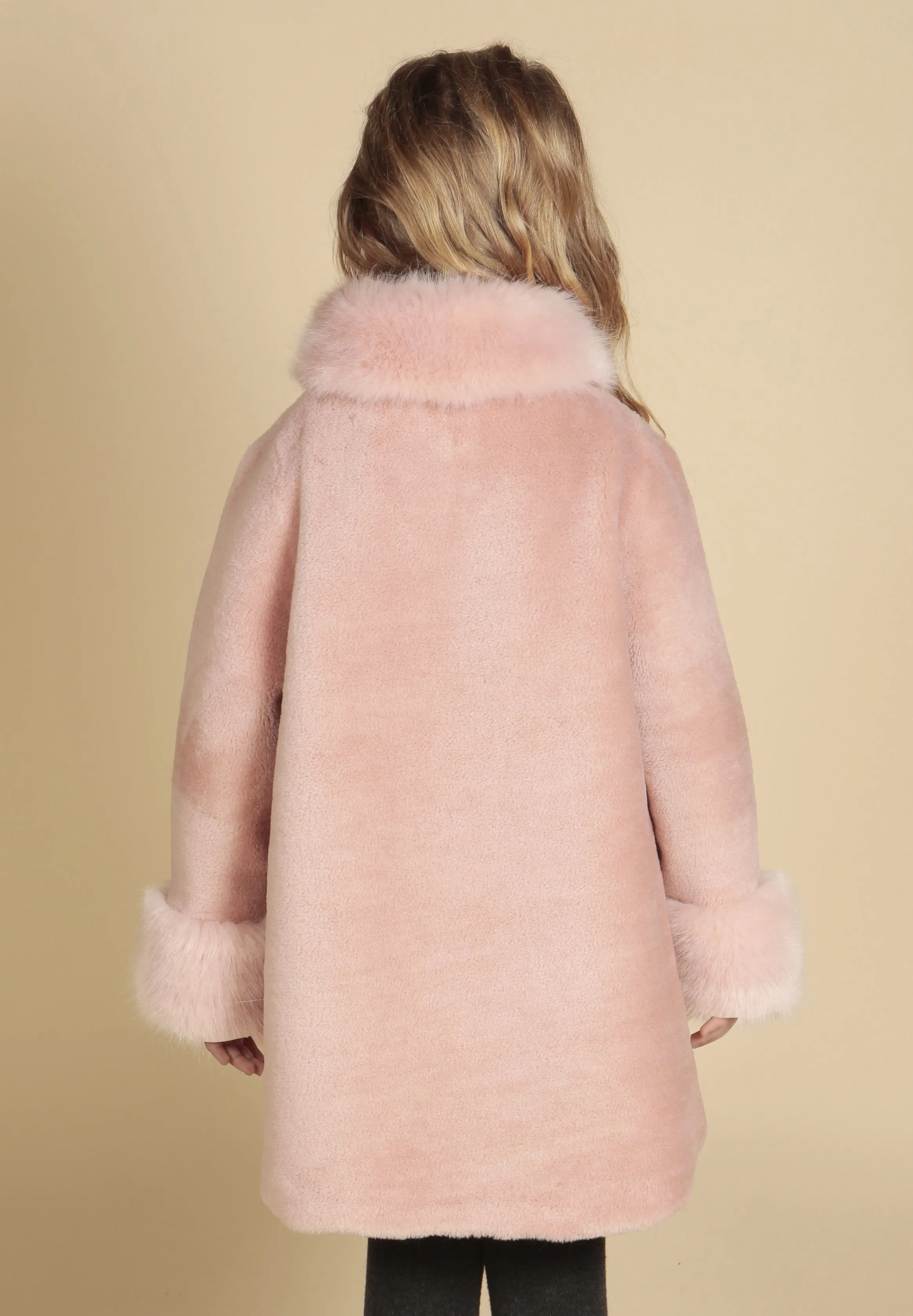 'Mini' 'Scarlett' Wool Coat in Rosa