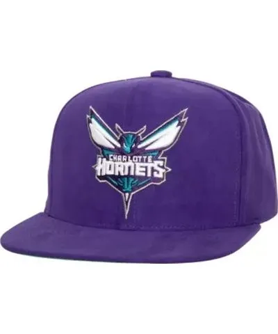 Mitchell & Ness Men's NBA Charlotte Hornets Sweet Suede Snapback Hat