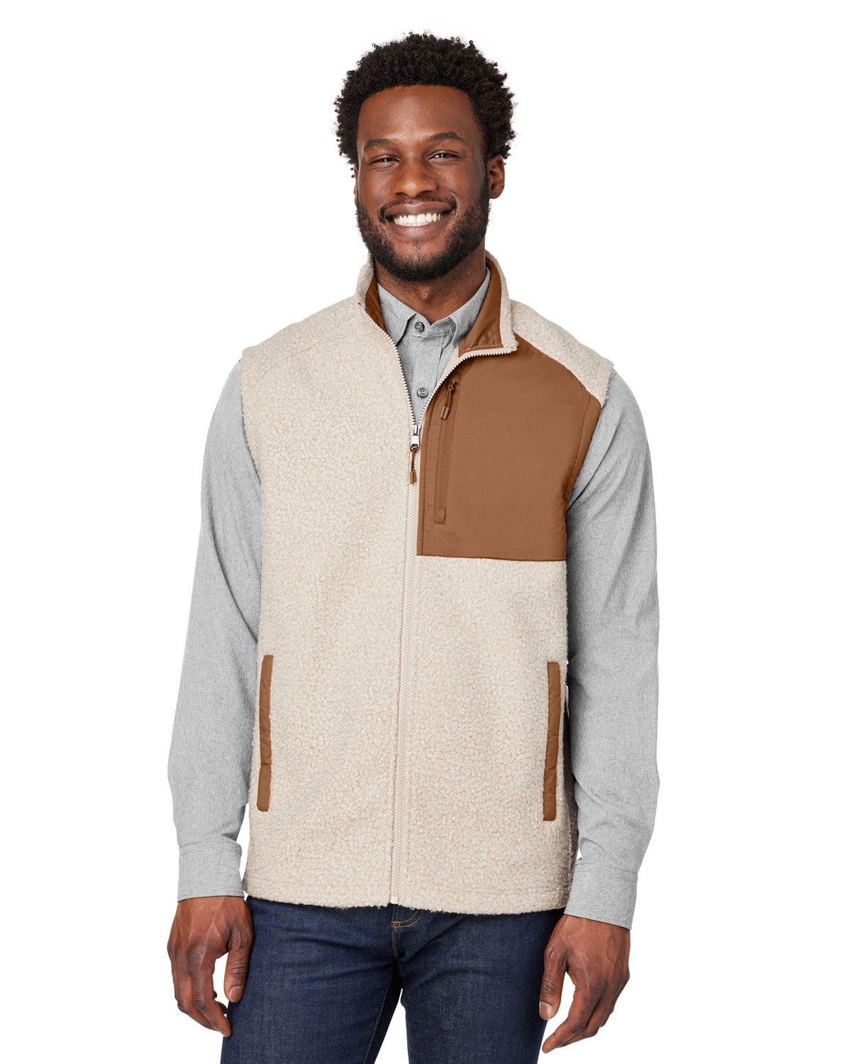 North End NE714 Men's Aura Sweater Fleece Vest SKU: NE714