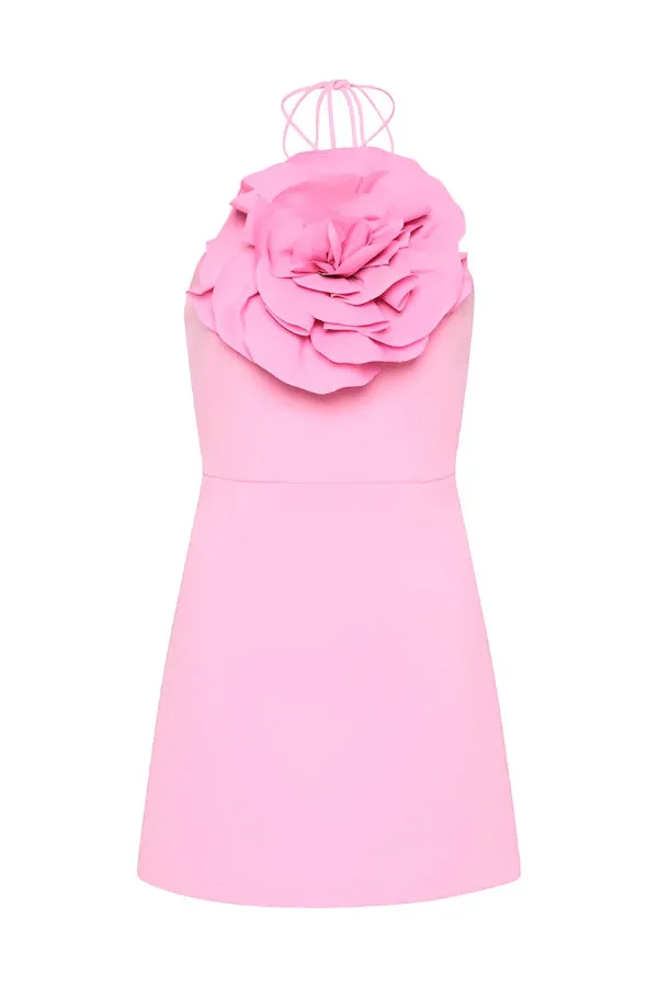 Odetta Halter Mini Dress Pink