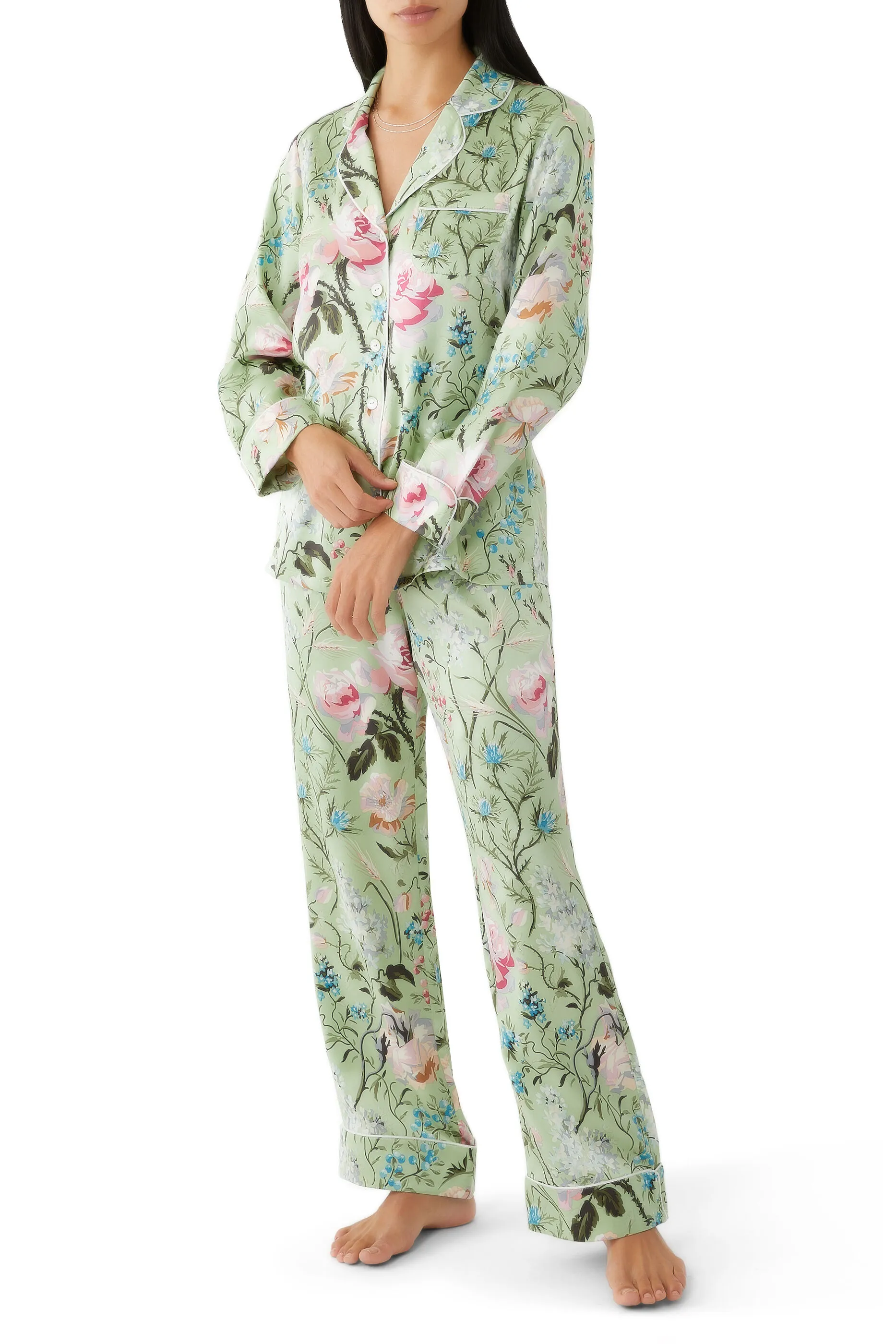 Olivia Von Halle Lila Effie Floral Pajamas