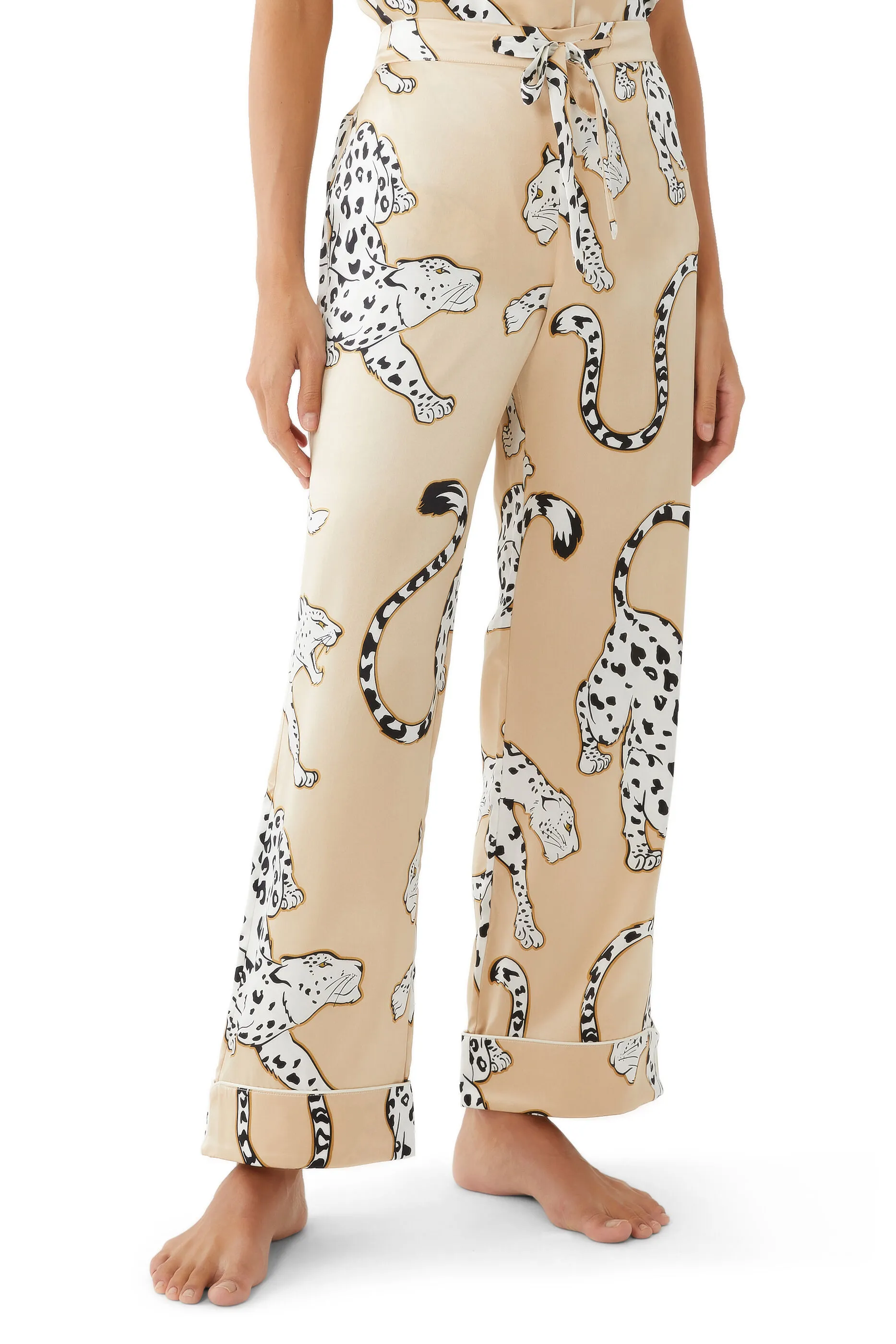 Olivia Von Halle Lila Isla Leopard Pajamas