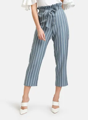 Paper Bag Striped Trouser