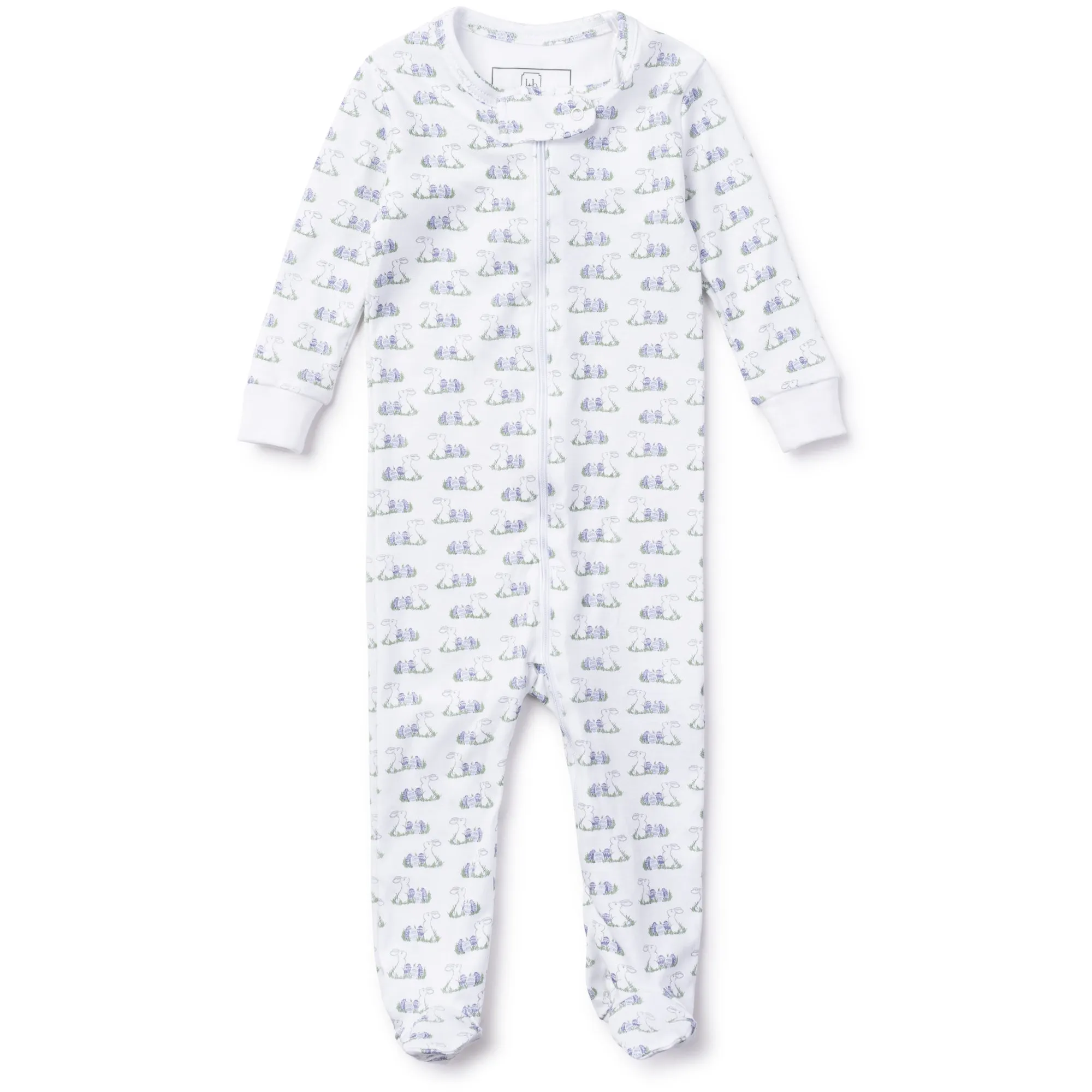 Parker Zipper Pajama - Egg Hunt Blue