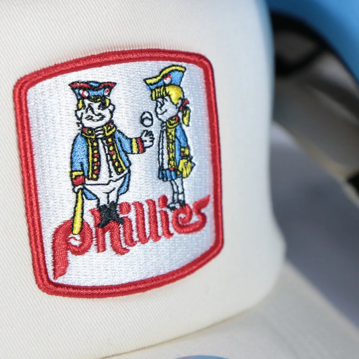 Philadelphia Phillies Cooperstown Evergreen Pro Sky Blue bottom | Off White Trucker Hat