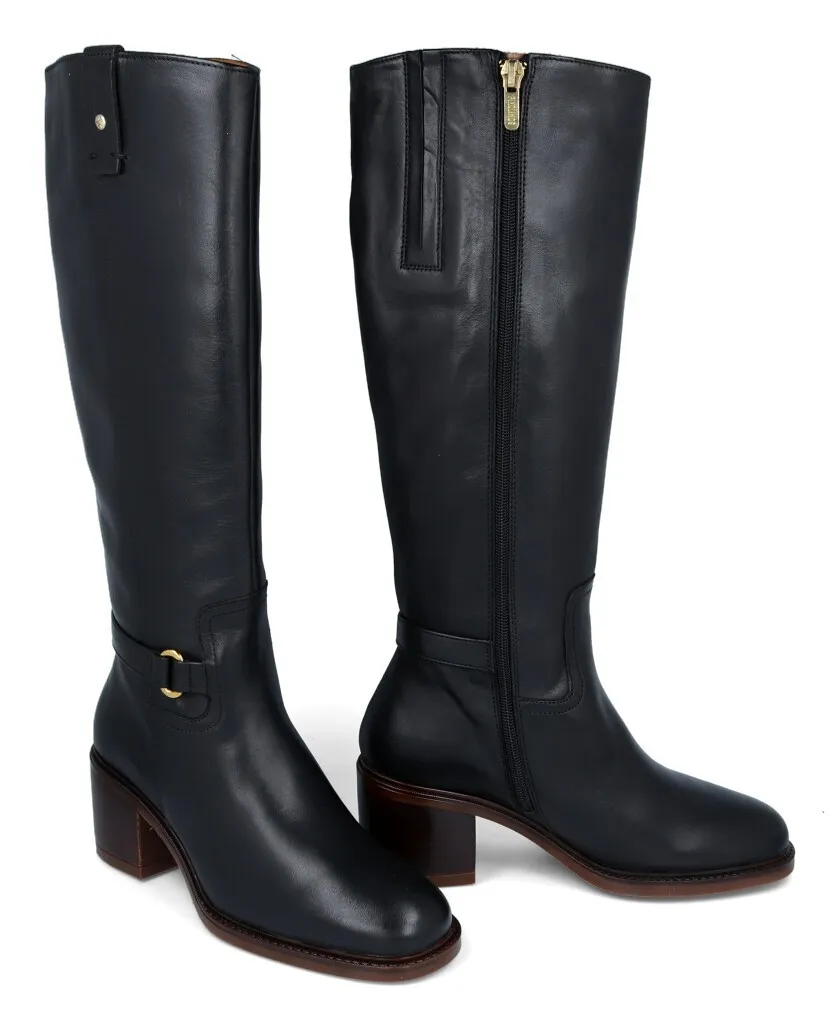 Pikolinos Huesca W8X-9594 Black medium heel boot