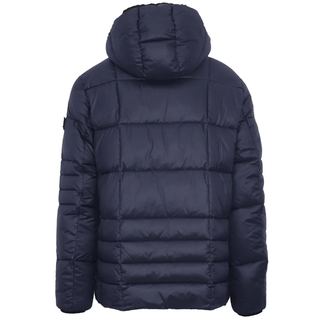 Plein Sport Small Circle Logo Quilted Navy Blue Jacket