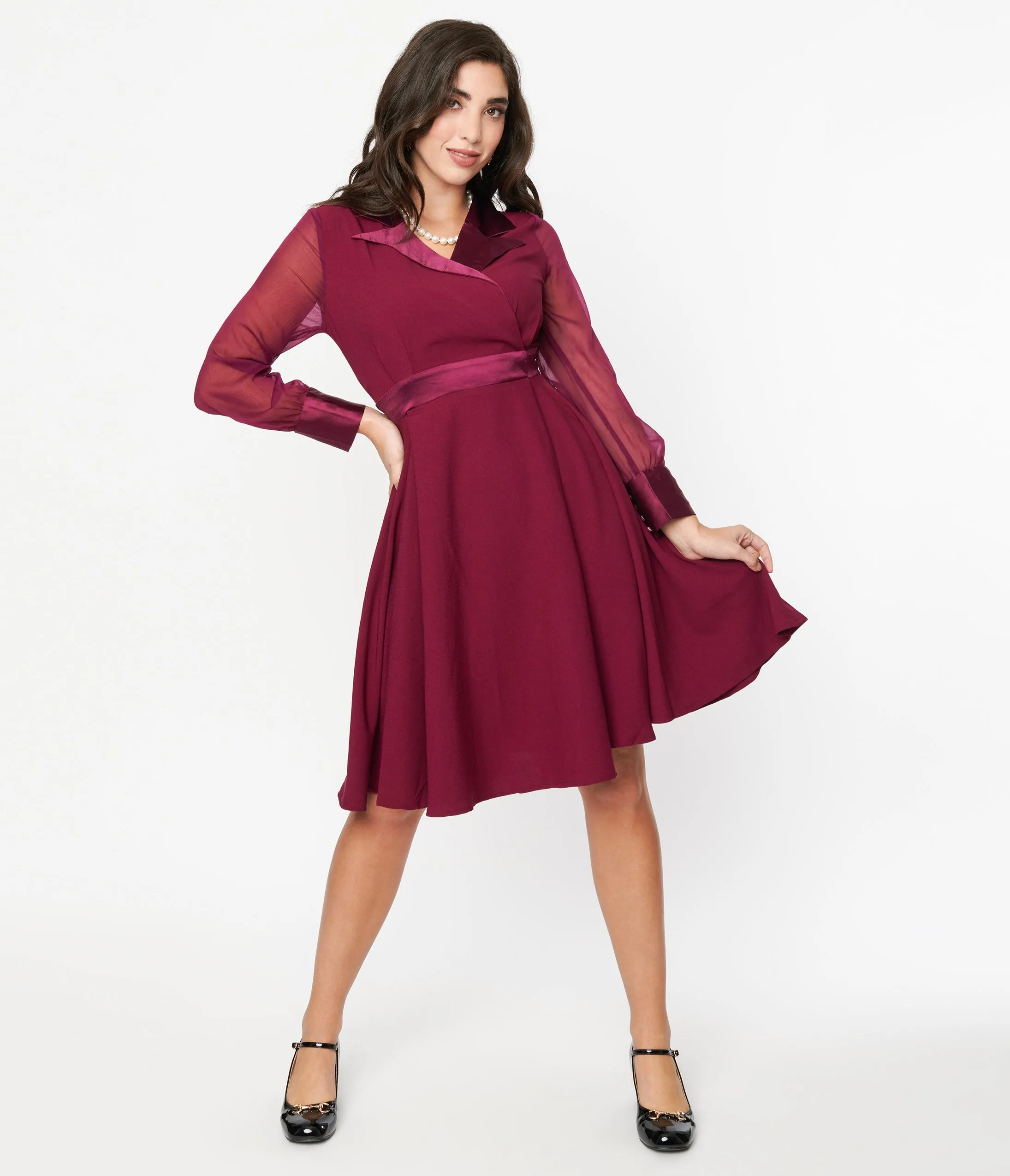 Plum Polly Swing Dress