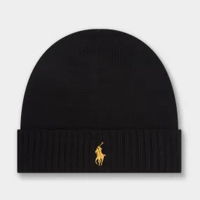 POLO RALPH LAUREN Signature Pony Beanie Hat - Black