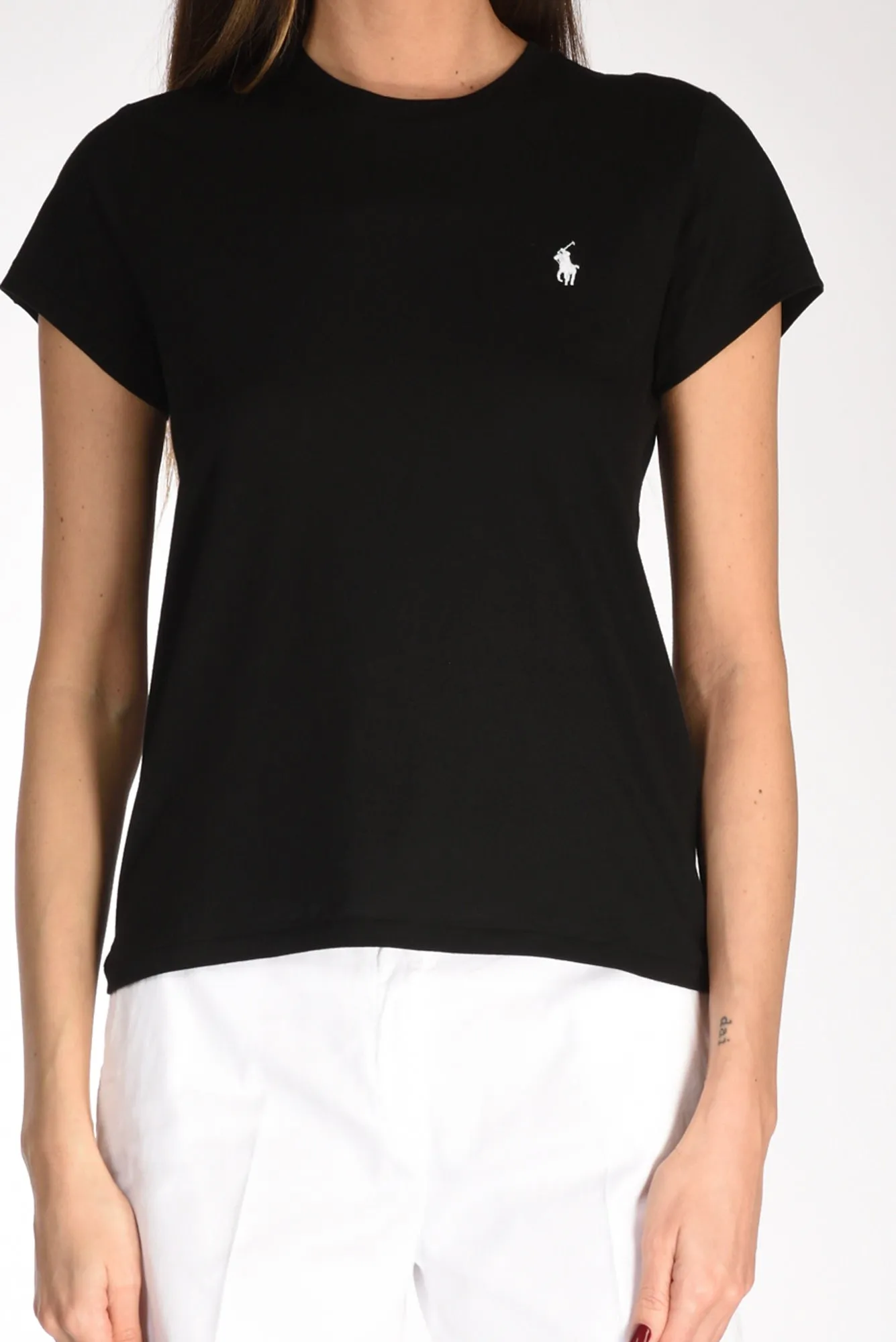 Polo Ralph Lauren Tshirt Girocollo Nero Donna