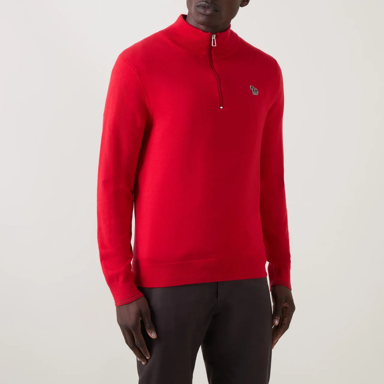 PS PAUL SMITH Zebra Half-Zip Sweater - Red