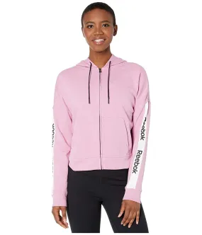 Reebok Womens Linear Logo Hoodie Sweatshirt