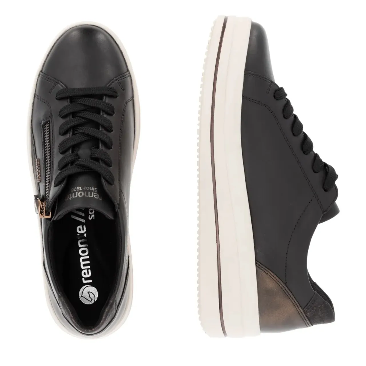 Remonte D1C01-03 Black Wedge Sneaker