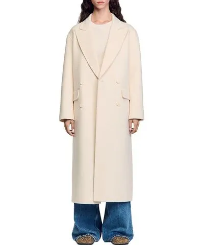 Sandro Martigues Wool Blend Oversized Coat