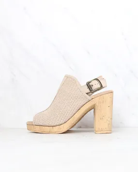 Sbicca - Almonte Open Toe Perforated Heel Sandal in Beige