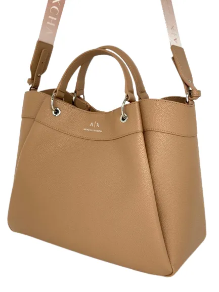 SHOPPING BAG MARRONE CON TRACOLLA