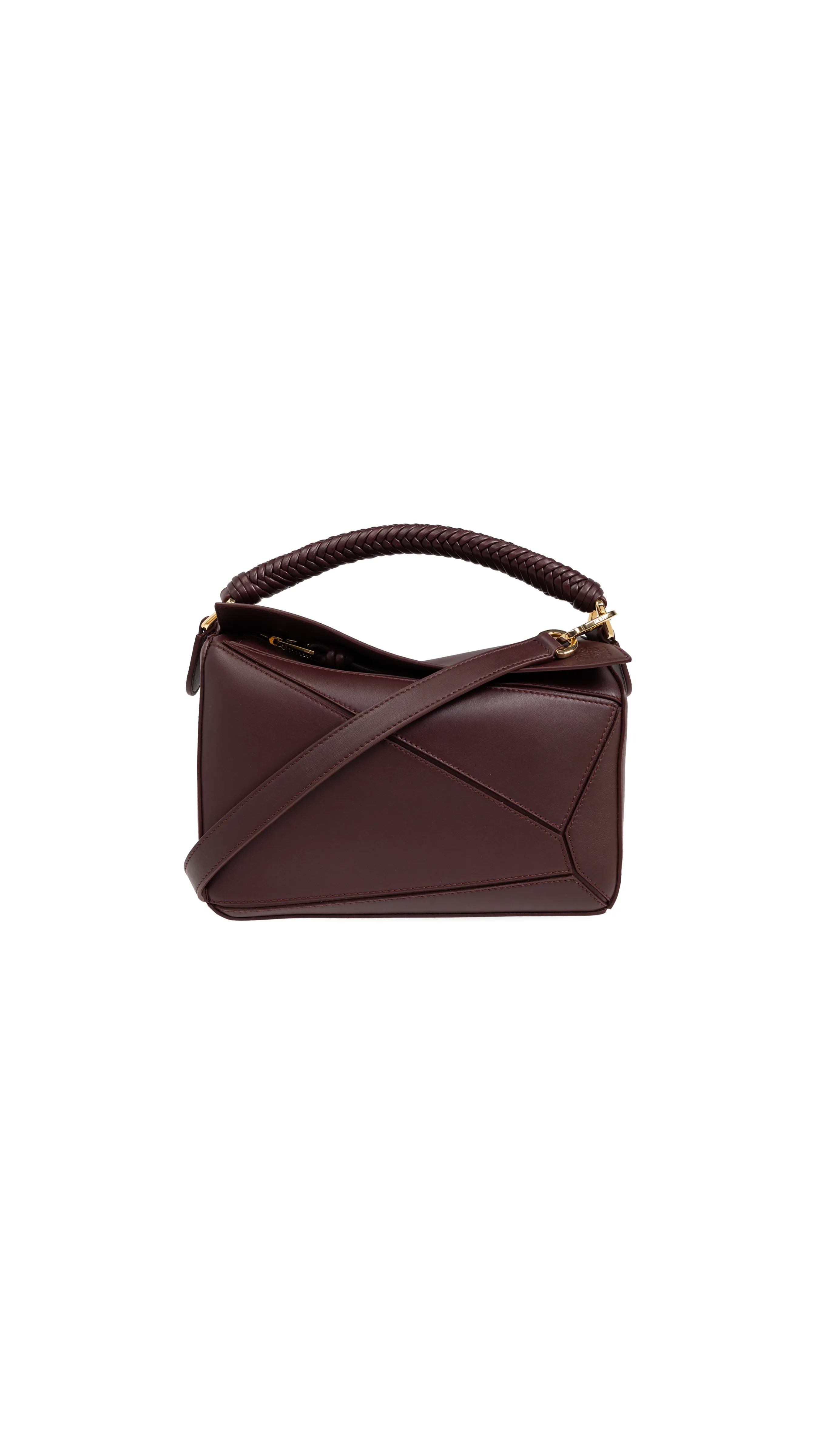 Small Puzzle Bag in Mellow Calfskin - Dark Burgundy