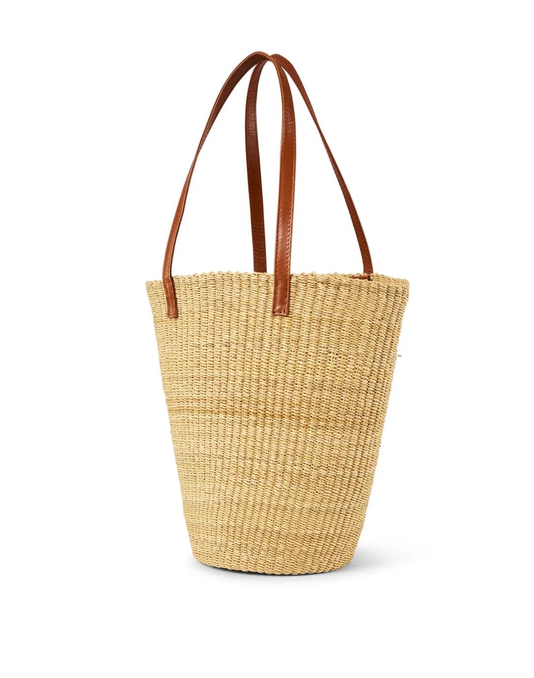 Solana Leather Trim Straw Bag