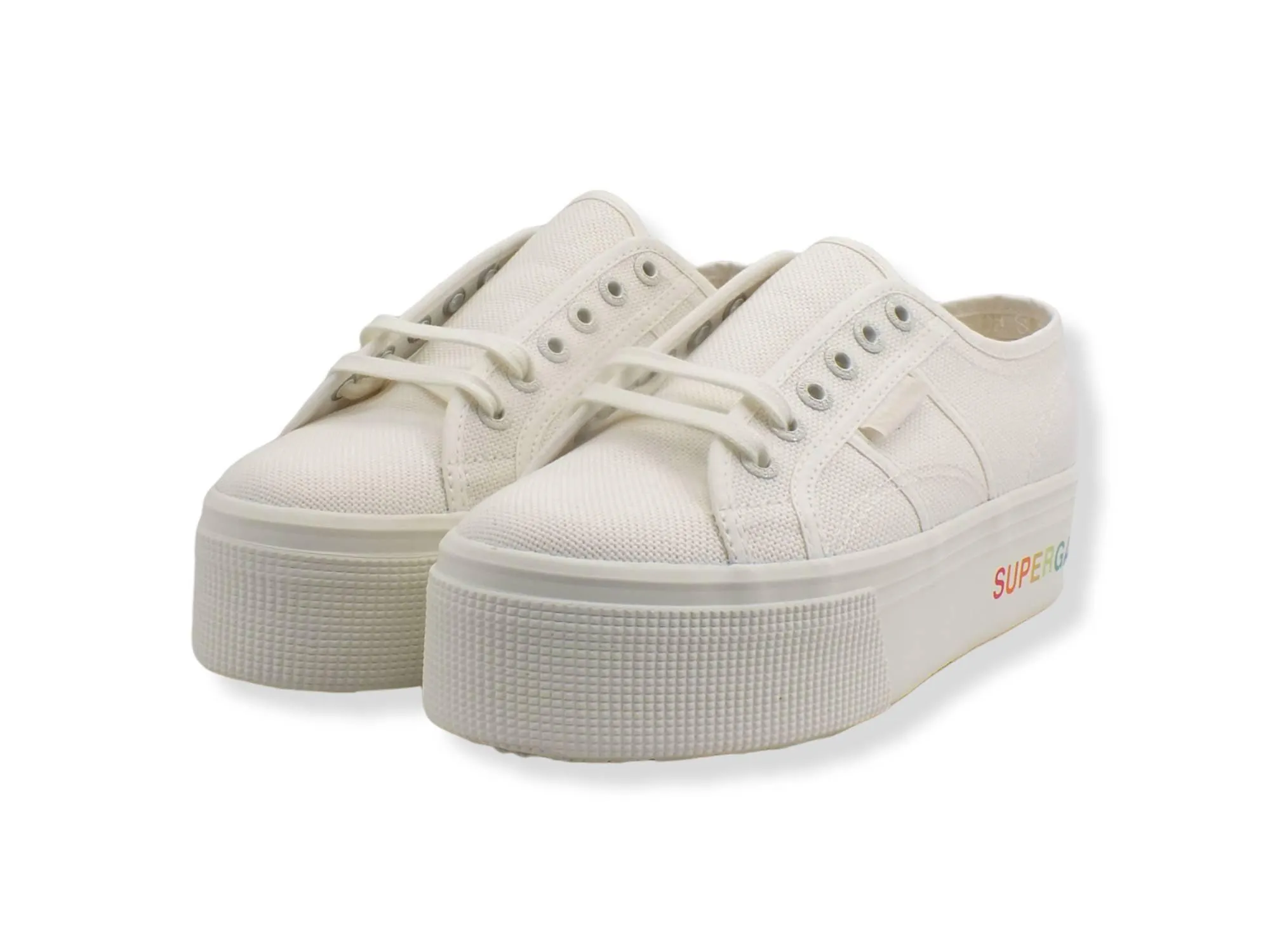 SUPERGA 2790 Platform Sneaker White Avorio Rainbow S7113KW