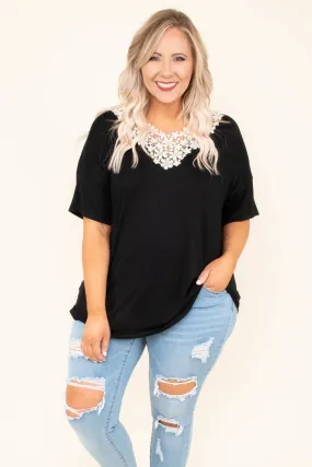 Talk All Day Top, Black