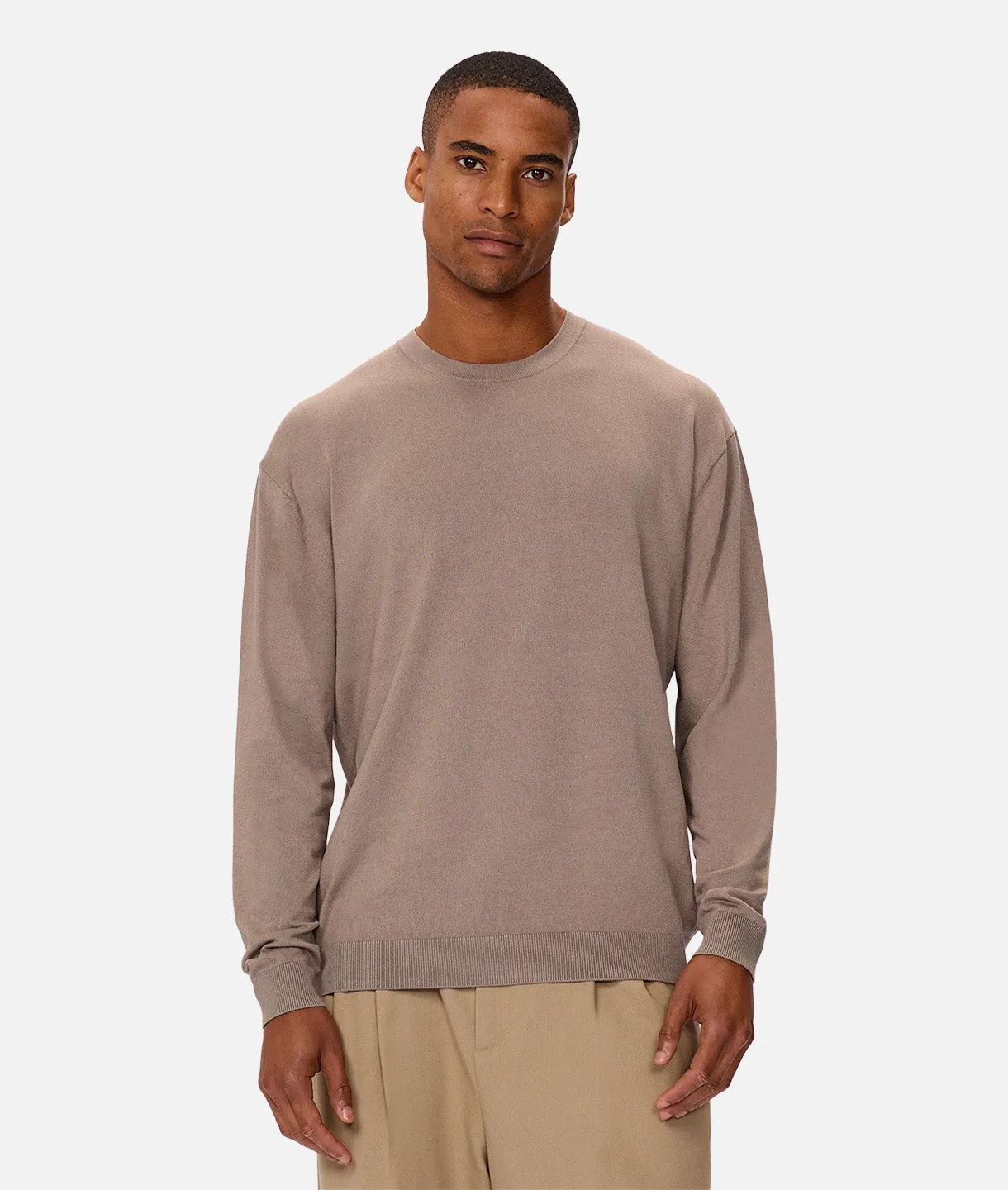 The Basic Crew Sweater - Bark