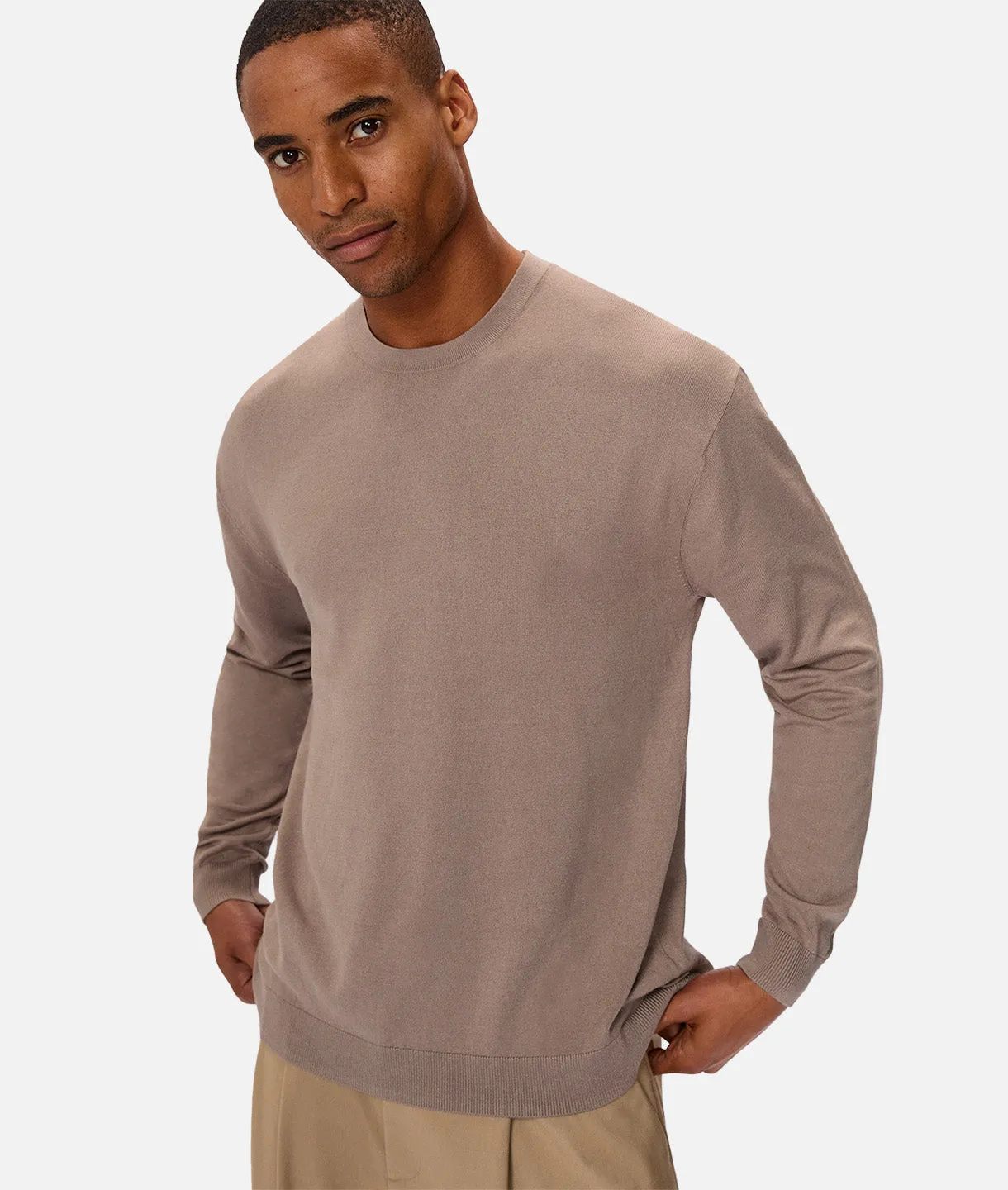 The Basic Crew Sweater - Bark