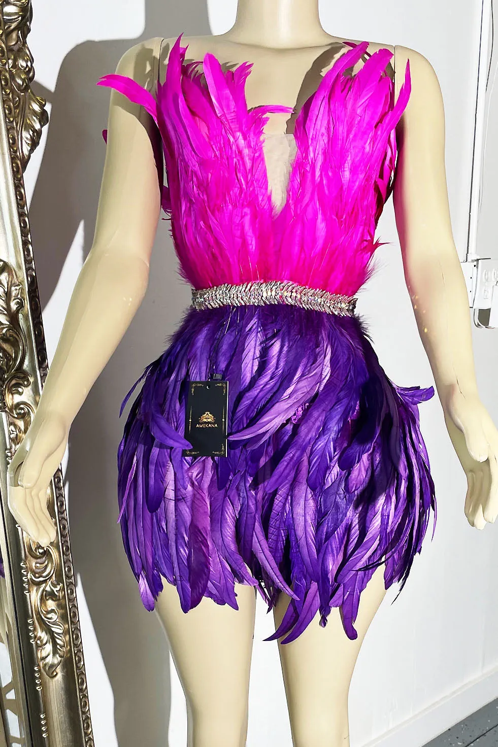 Tina Feather Dress (Ready to Ship)