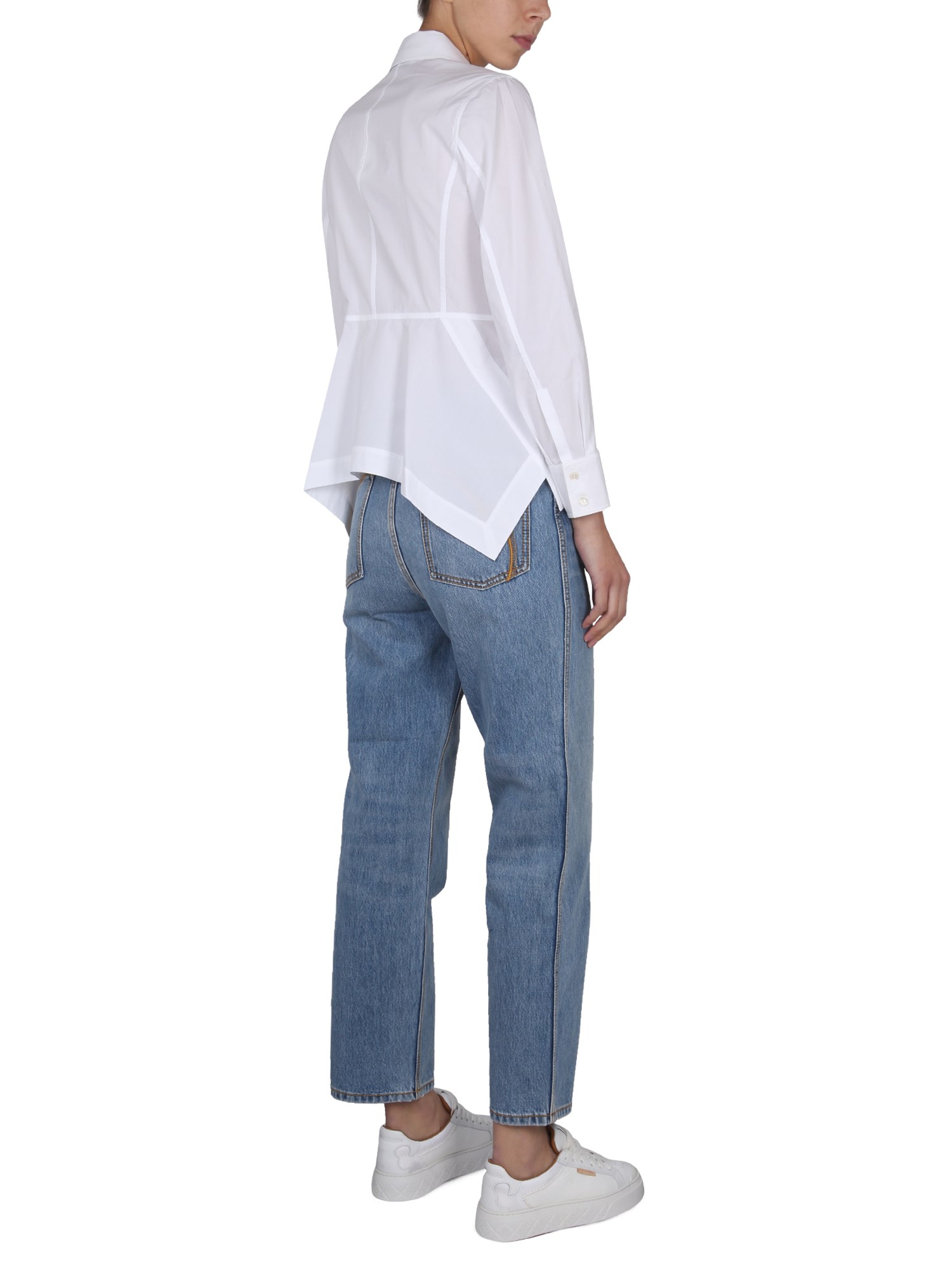 TORY BURCH    STRAIGHT LEG COTTON DENIM JEANS