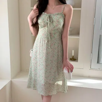 Trendywhere Floral Tie Front Dress