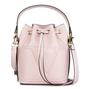 Valentino Garavani Valentino  Small VLOGO Bucket Bag Pink -23%