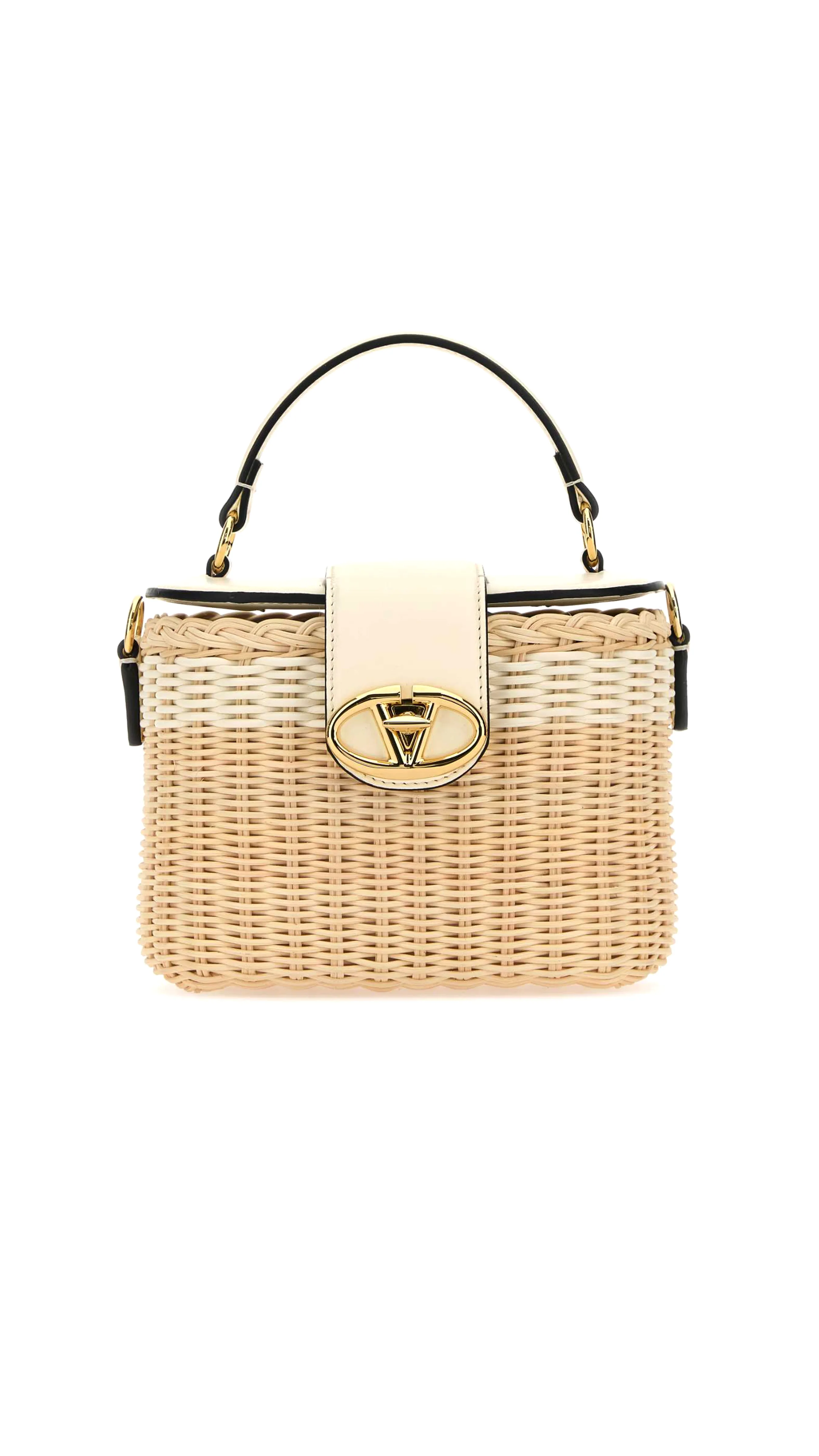 Valentino VLogo Signature Makeup Case Bag  - Raffia