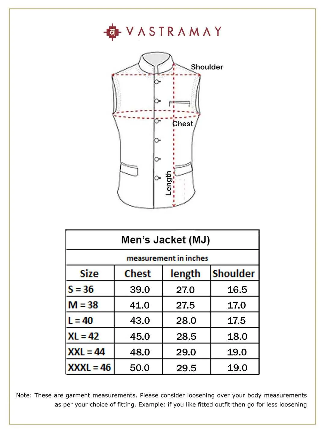 VASTRAMAY Men's Cream Thread Worked Cotton Nehru Jacket