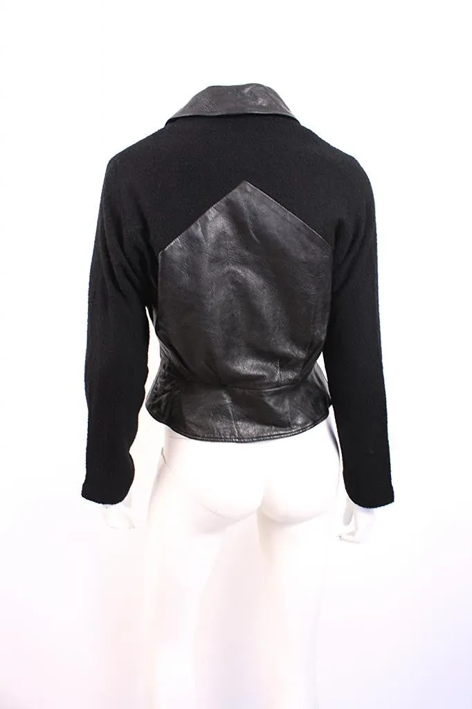 Vintage 70's Wool & Leather Jacket