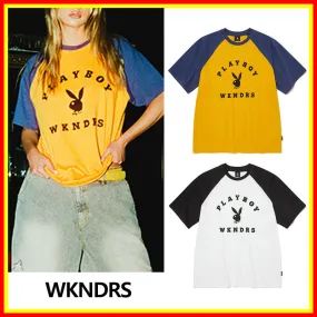 WKNDRS  |Unisex Street Style U-Neck Plain Cotton Short Sleeves