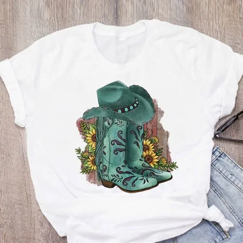 Women's T-shirt Short Sleeve T-shirts Printing Casual Letter