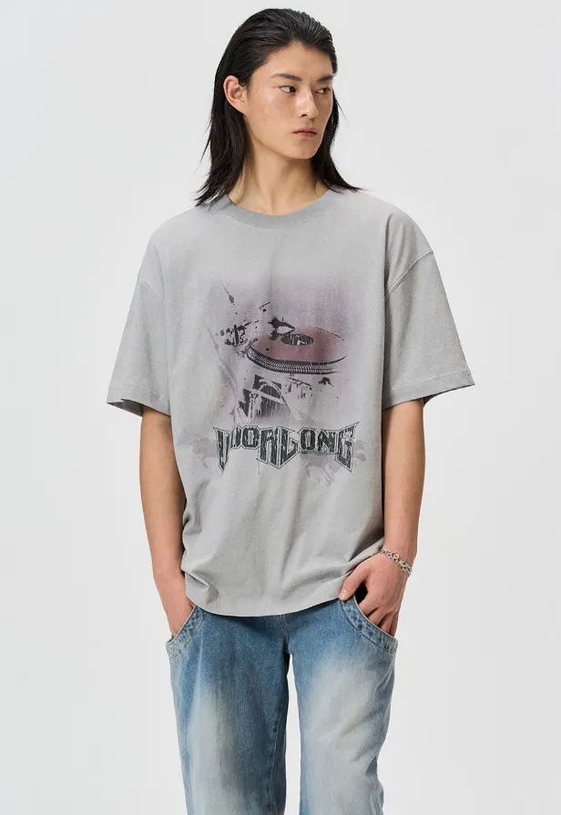 WOOALONG  |Unisex Street Style Logo T-Shirts