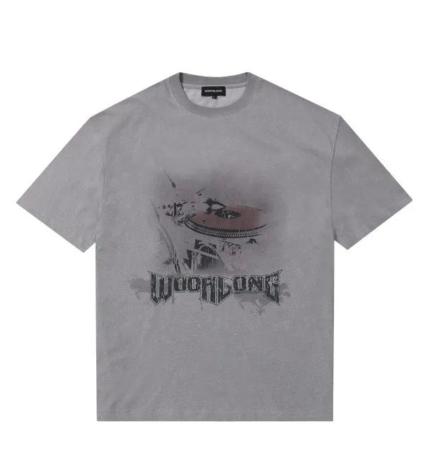 WOOALONG  |Unisex Street Style Logo T-Shirts